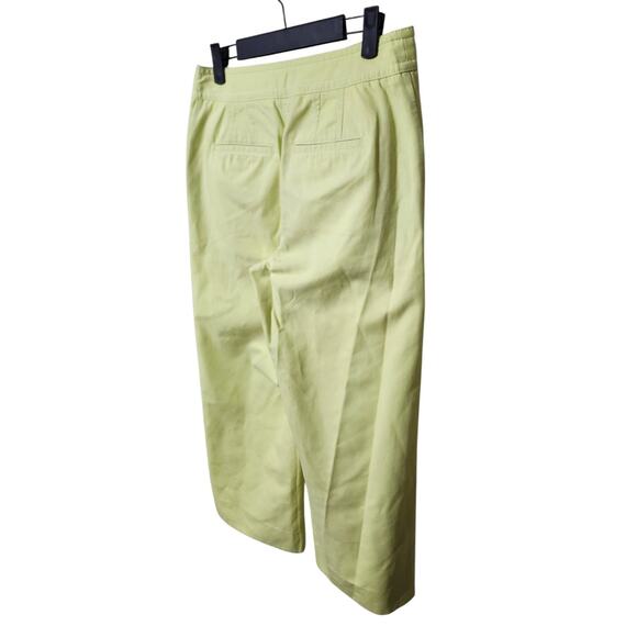 Talbots Wide Leg Pants Citrus Honey Sailor Trousers Gold Buttons Career‎ Size 4 - Picture 9 of 10